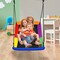 Kids Outdoor Swing with Oxford Fabric and Steel Frame Adjustable Rope Foam Padding for Safety